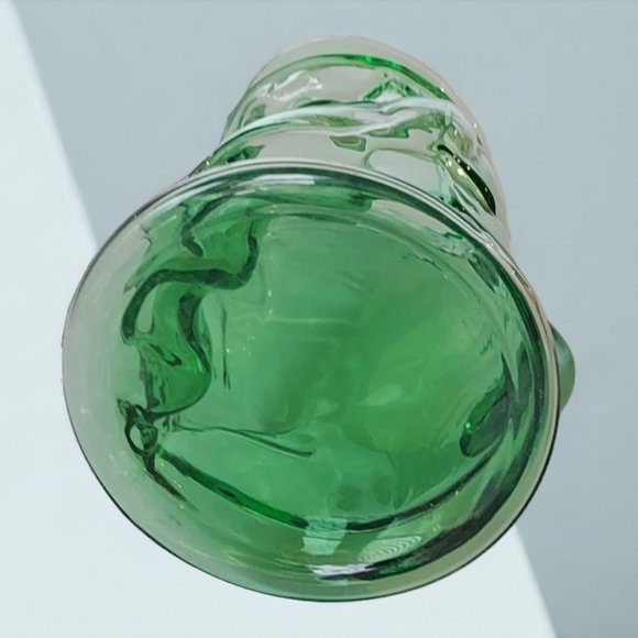 "RARE" Unique Vintage Green Glass Toby Colonial Man Pitcher 7" Tall - Picture 7 of 8